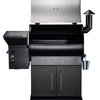 Z Grills 700E Wood Pellet Grill and Smoker with Cabinet Storage - Stainless Steel