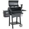 Vevor Pellet Smoker 480 sq. in. Portable Wood Pellet Grill with Cart 8-in-1 BBQ Grill, Black